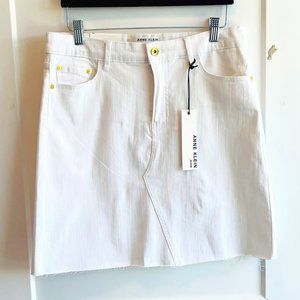 NWT Anne Klein White Denim Jean Skirt Size 12